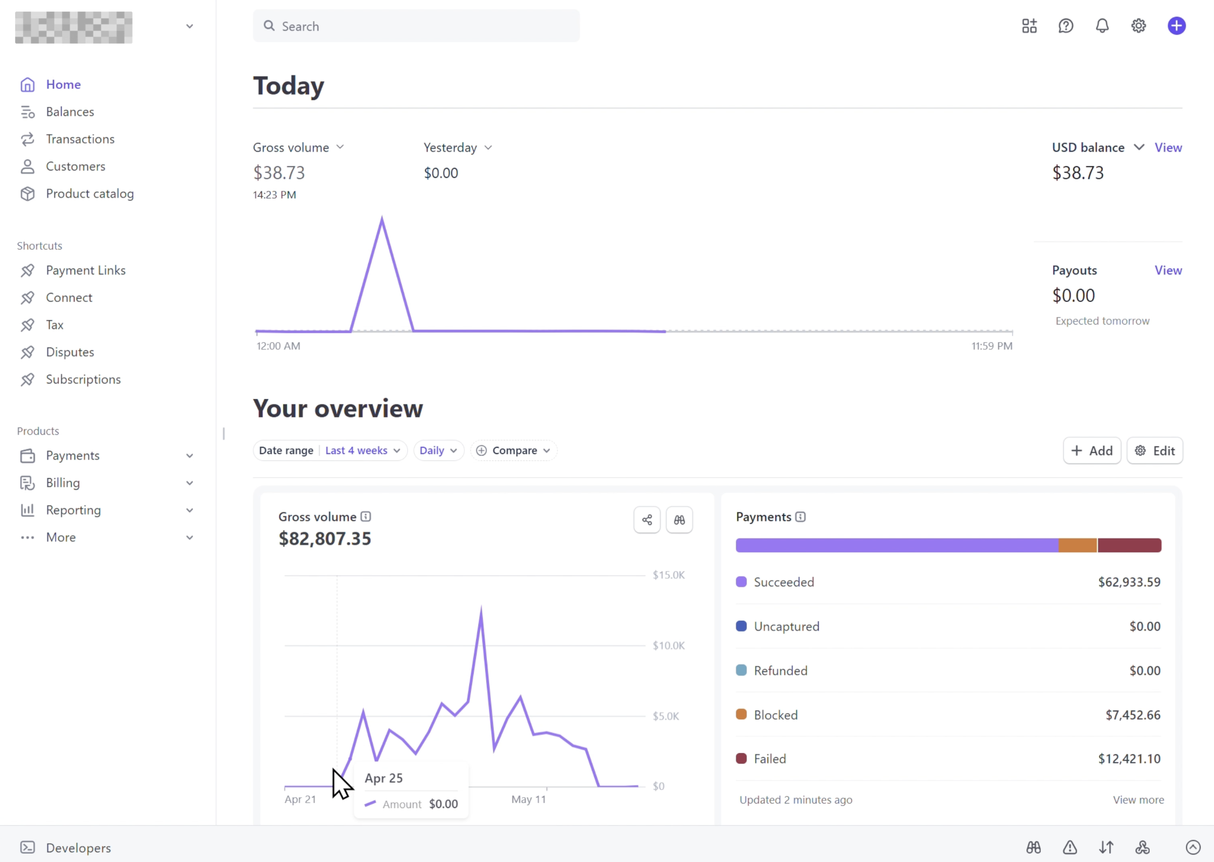 Stripe USA $82k Instant Payout Dashboard Screenshot Proof
