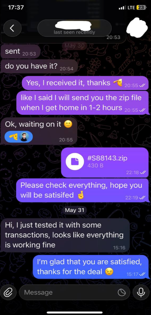 Telegram Handover Proof 3